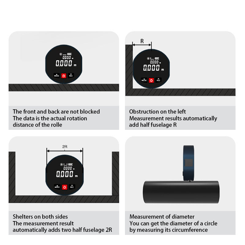 Round Electronic Laser Distance Measurement