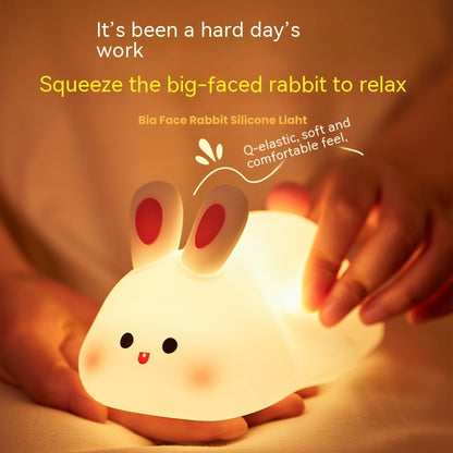 Cute Rabbit LED Night Light Touch Sensor Voice Control