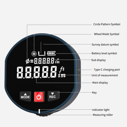 Round Electronic Laser Distance Measurement