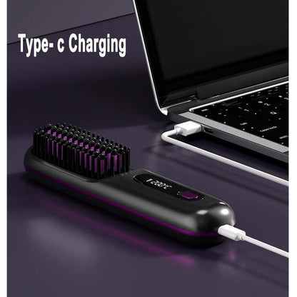 Wireless Hair Straightener Brush - Toofy