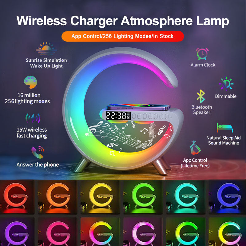 LED Lamp Bluetooth Speaker Wireless Charger - Toofy