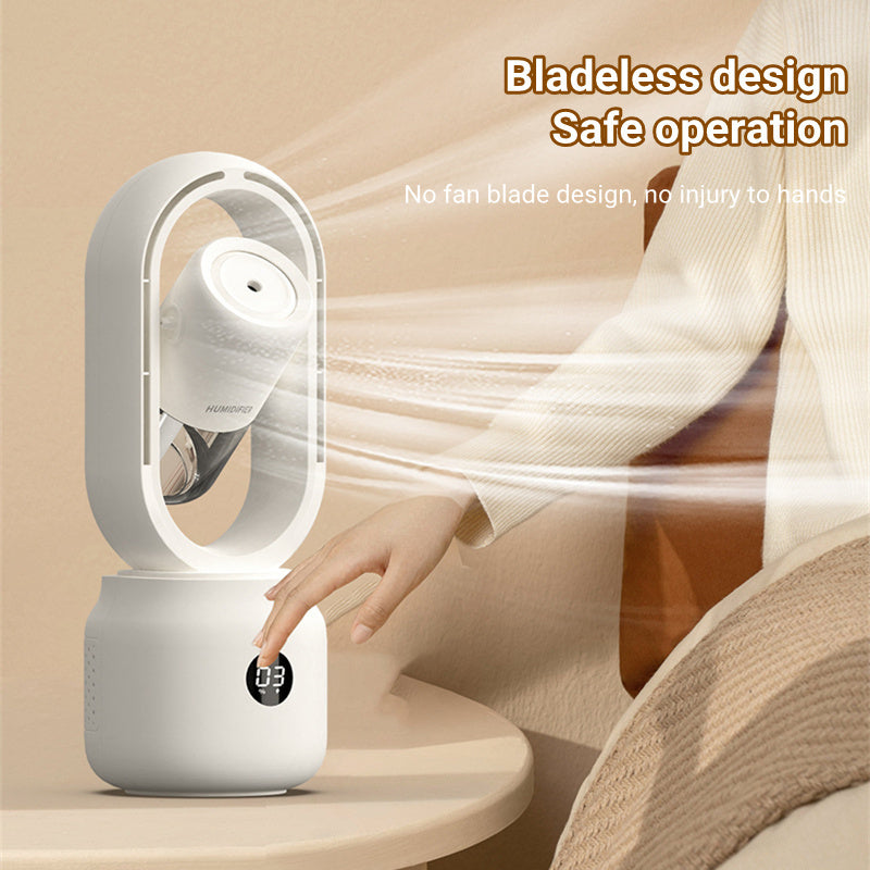 Water Cooled Spray Mist Electric Bladeless Table Fan USB